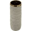 Mauro Ferretti Vaza Lima Open šedá zlatá keramika 40 cm