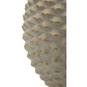 Mauro Ferretti Vaza Pepipas Ball šedá zlaté akcenty Ø29,5x36 cm