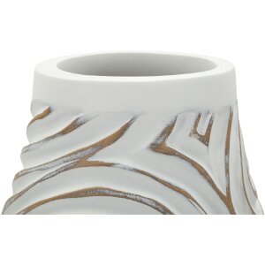 Mauro Ferretti Vazník „Oblix“ bílý z křehkého křemene, vysoký spirálový design