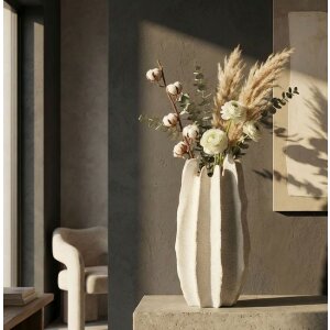 Mauro Ferretti Vaza „Ester“ – Dekorativní vaza s organickým tvarem a texturovaným povrchem, Ø23x50 cm