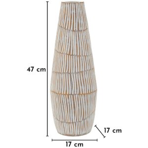 Mauro Ferretti Vaza „Hanoi“ bílá, Ø17x47 cm, moderní design