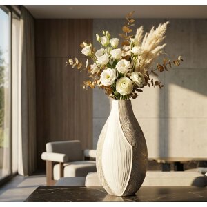 Mauro Ferretti Vaza „Ho Chi Minh“ bílá s křídovou vrstvou