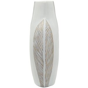 Mauro Ferretti Vaza „Ho Chi Minh“ bílá 35x13,5x37,5 cm
