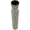 Mauro Ferretti Vaza „Nairobi“ bílá/černá, vysoká, etnický motiv