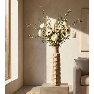 Mauro Ferretti Venkovní váza „Písek“ béžová Ø24,5x97 cm