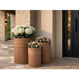 Mauro Ferretti Sada květináčů Colombia 3 kusy červené