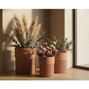 Mauro Ferretti Sada květináčů Colombia 3 kusy červené