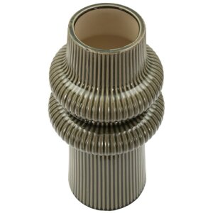 Mauro Ferretti Dekorativní váza HARMONY zelená keramika Ø18x36 cm