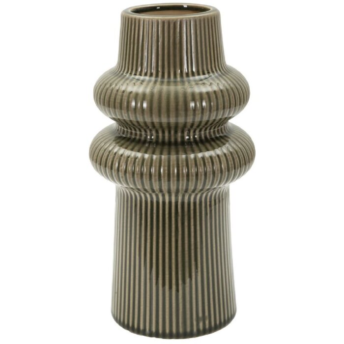 Mauro Ferretti Váza Harmony z keramiky, elegantní zelená, Ø13x25cm