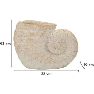 Mauro Ferretti Vaza Shell Sand béžová, mořský styl, 33x19x23 cm