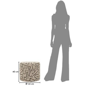 Mauro Ferretti Puff NAIROBI vícebarevný sedací pouf Ø44x40cm