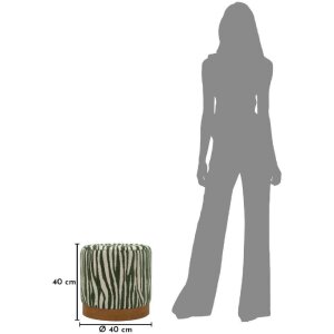 Mauro Ferretti Polštář SAVANA Zelený Ø40x40cm