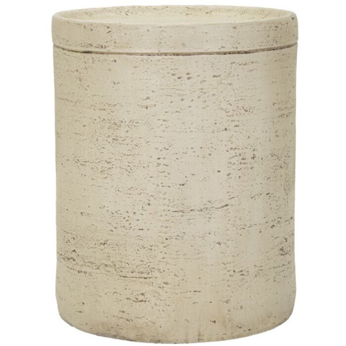 Mauro Ferretti Podnožní stolek ANTIC, kremový betonový design, Ø35x43 cm