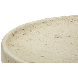 Mauro Ferretti Podnožní stolek ANTIC, kremový betonový design, Ø35x43 cm