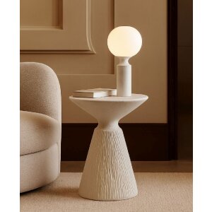 Mauro Ferretti Konzolový stůl CONE krémový Ø40x53 cm