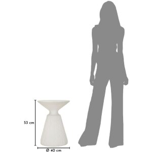 Mauro Ferretti Konzolový stůl CONE krémový Ø40x53 cm