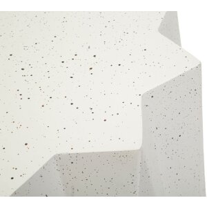 Mauro Ferretti Podnožní stůl STAR krémový s kamenným povrchem