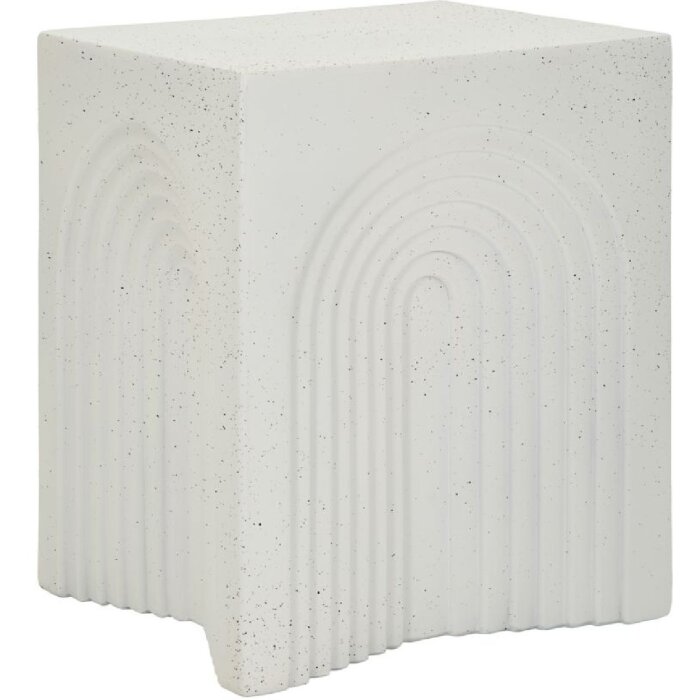 Mauro Ferretti Příruční stolek ARC krémový 40,5x40,5x50,5 cm