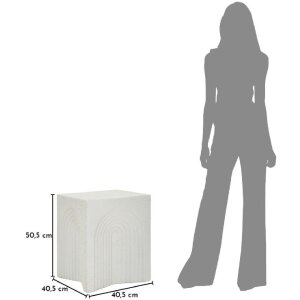 Mauro Ferretti Příruční stolek ARC krémový 40,5x40,5x50,5 cm