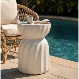 Mauro Ferretti Stolík Twisty Ø36x47,5 cm Křemelová