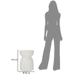 Mauro Ferretti Stolík Twisty Ø36x47,5 cm Křemelová