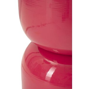 Mauro Ferretti Stolik na bok OYI fuchsiový lesklý kov Ø31x46 cm