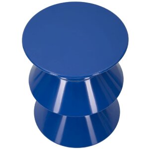 Mauro Ferretti Moderní předložný stolík ZAG modrý Ø37,5x45 cm