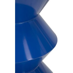 Mauro Ferretti Moderní předložný stolík ZAG modrý Ø37,5x45 cm