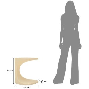 Mauro Ferretti Podnožní stolek Ibiza bílý 42x42x52 cm