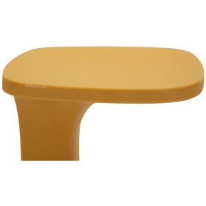 Mauro Ferretti Podnožní stolek Ibiza senf moderní plastový design 42x42x52 cm