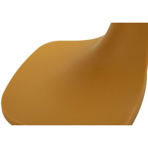 Mauro Ferretti Podnožní stolek Ibiza senf moderní plastový design 42x42x52 cm