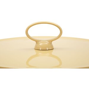 Mauro Ferretti Předložný stolek Iris krémový s úložným prostorem