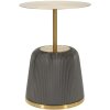 Mauro Ferretti Podstolní stolek Egle šedý zlatý Ø40x55 cm