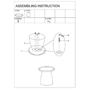 Mauro Ferretti Konzolový stůl Geax červený Ø50x45 cm