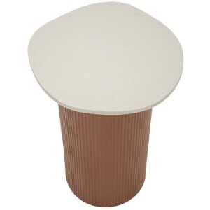 Mauro Ferretti Beistelltisch Frankfurt Marble 35x37x53 cm Rot Weiß