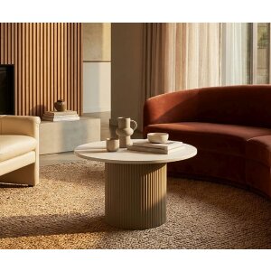 Mauro Ferretti Příruční stůl Frankfurt s mramorovou deskou šedá bílá