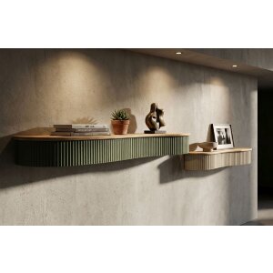 Mauro Ferretti Sada nástěnných polic Frankfurt 2dílná zelená bílá hnědá