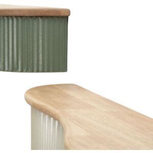 Mauro Ferretti Sada nástěnných polic Frankfurt 2dílná zelená bílá hnědá