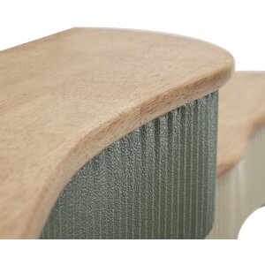 Mauro Ferretti Sada nástěnných polic Frankfurt 2dílná zelená bílá hnědá