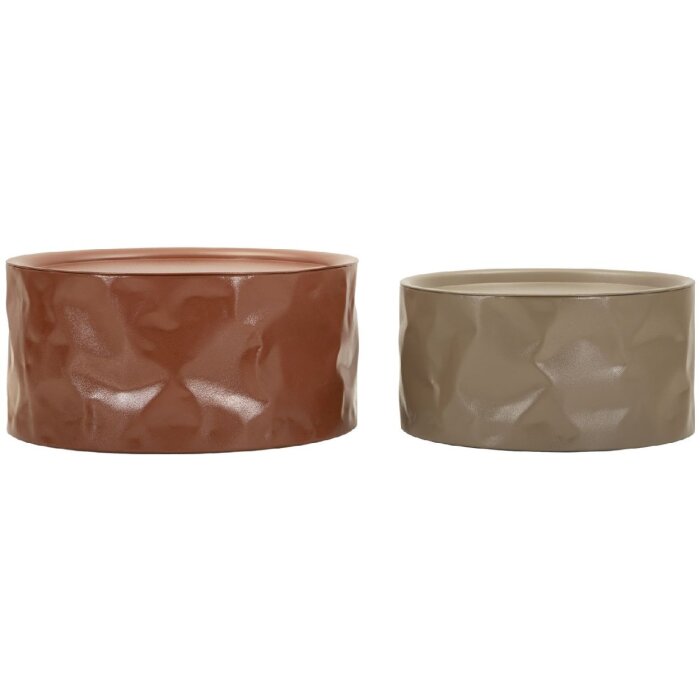 Mauro Ferretti Příruční stolek sada Norimberga 2dílná červená bílá kov