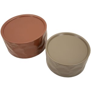 Mauro Ferretti Příruční stolek sada Norimberga 2dílná červená bílá kov