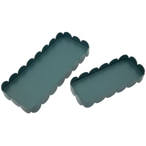 Mauro Ferretti Podložky na stůl Saturno Ottanio – dekorační kovové podložky v petrolové barvě