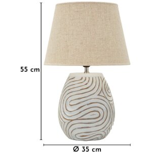 Mauro Ferretti Stolní lampa Oblix Ø35x55 cm, vícebarevná, polyresin železo textil