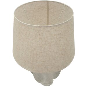 Mauro Ferretti Stolní lampa Ester bílá Ø40x63 cm polyresin kov textil