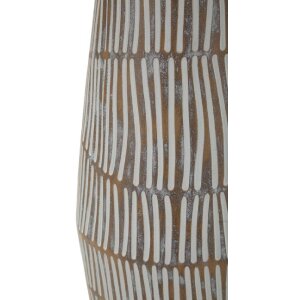 Mauro Ferretti Stolní lampa Hanoi s lněným stínidlem a polyresinovým podstavcem