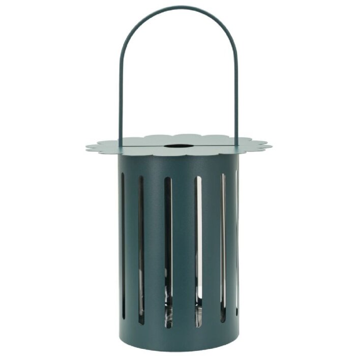 Mauro Ferretti Lampa Saturno Ottanio, moderní kovová lampa s sklem, petrol, Ø24x43 cm