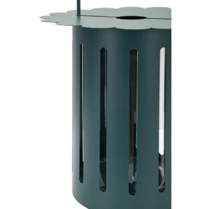 Mauro Ferretti Lampa Saturno Ottanio, moderní kovová lampa s sklem, petrol, Ø24x43 cm