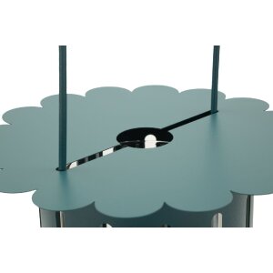 Mauro Ferretti Lampa Saturno Ottanio, moderní kovová lampa s sklem, petrol, Ø24x43 cm