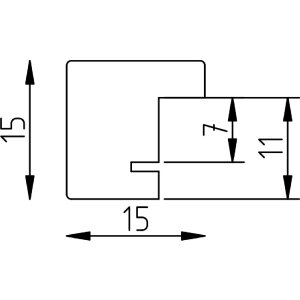 Effect Dřevěný rám profil 2490 přírodní z lipového dřeva 1,5 cm