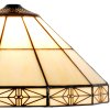 LumiLamp 5LL-3087 Stínidlo Tiffany Ø 32x16 cm Béžový skleněný trojúhelník